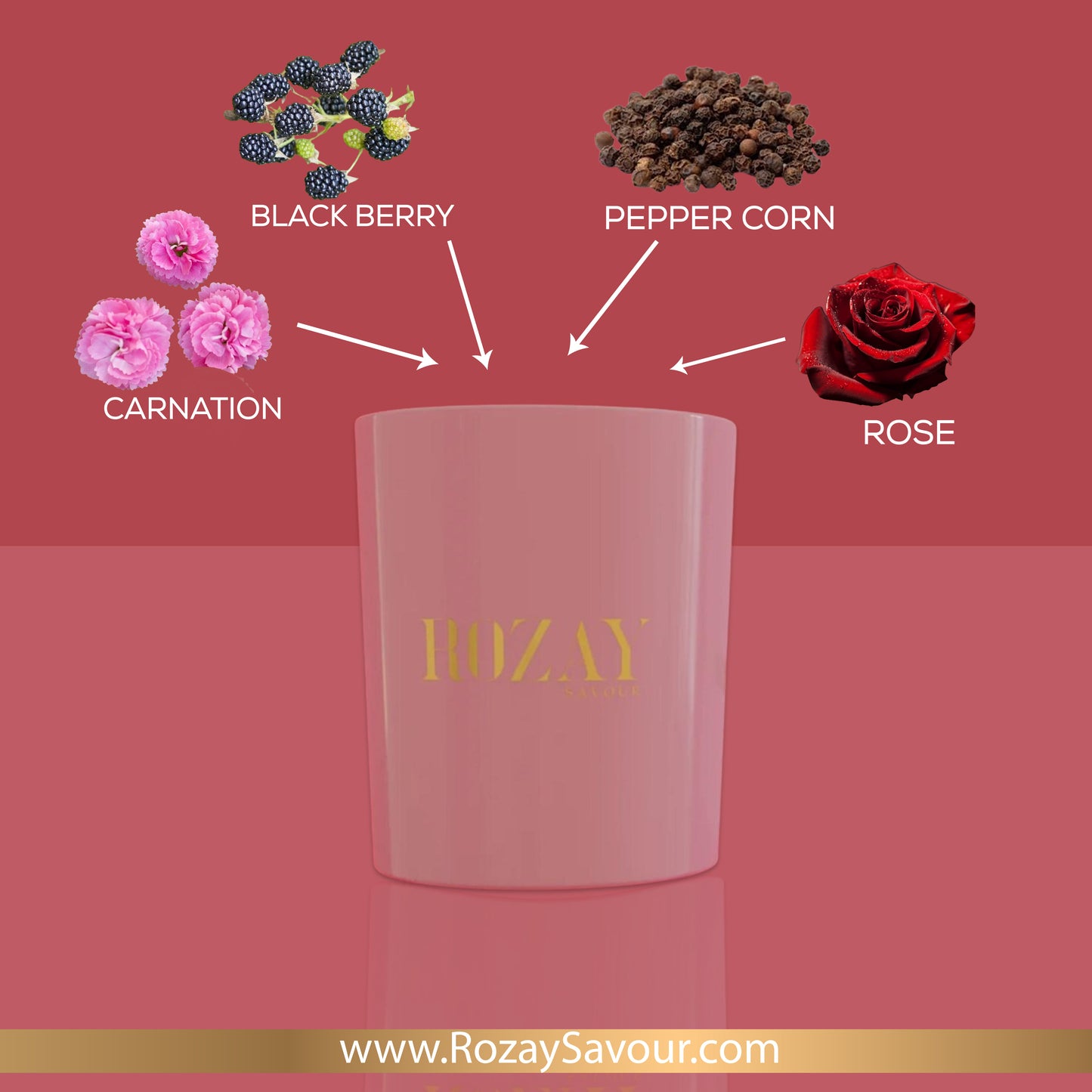 “ROSE” Candle 10oz Jar